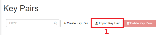Key Pair Import diagram