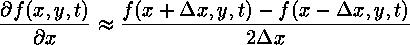 df/dx = (f(x+h) - f(x-h)) / 2h