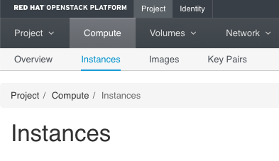 Instances Menu diagram